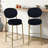 Adjustable Swivel Bar Stool With Back And Footrest, PU Leather Upholstered, 23.5-32.5 Inch Height, Modern And Comfortable For Home And Commercial Use-808311359