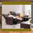 Najiyyah Faux Leather 75.4'' Reception Sofa