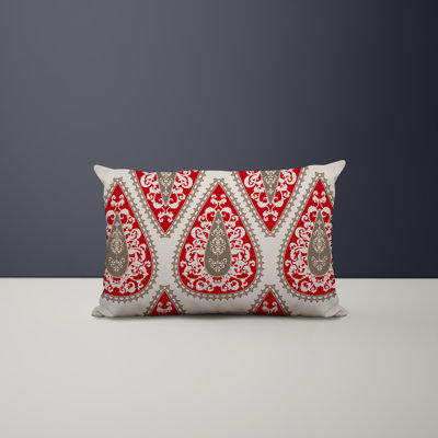 Paisley Outdoor Reversible Throw Pillow
