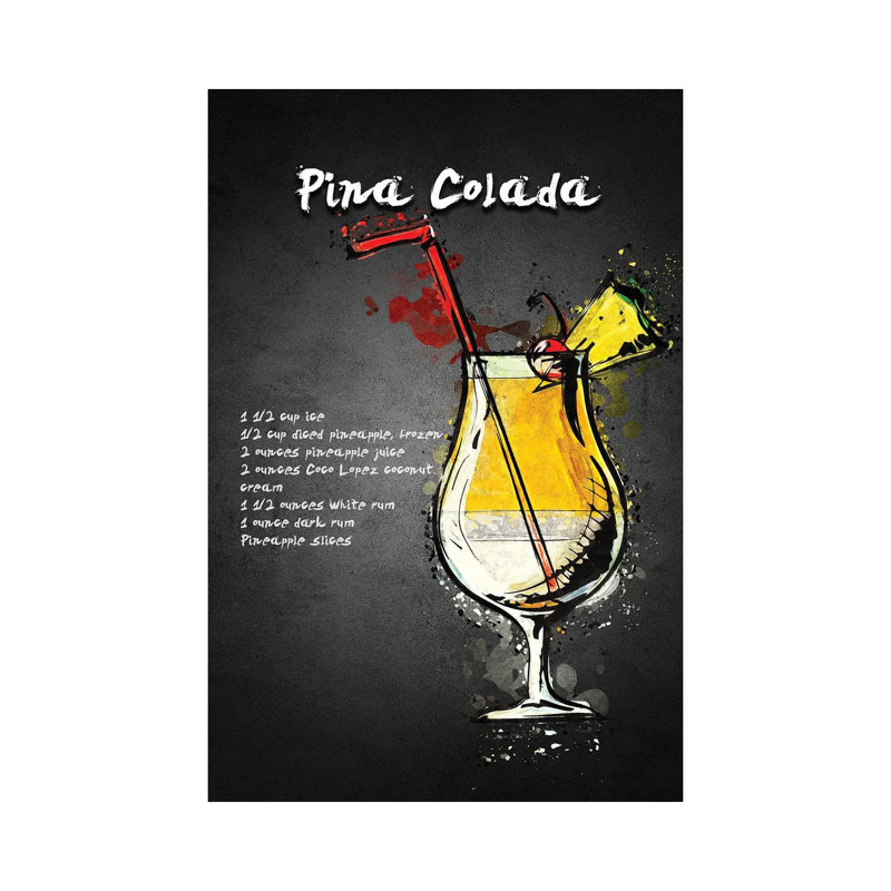 Pina Colada I by Gab Fernando - Wrapped Canvas Gallery-Wrapped Canvas Giclée, 20.32 cm H x 30.48 cm W