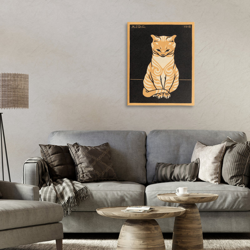 Affiche rétro «Cats», conception par Julie de Graag, H 20 po x l 16 po