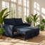 Upholstered 57.48 " Linen Sofa Bed