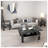 3-Piece Coffee Table,Square Glass Tea Table-90870842