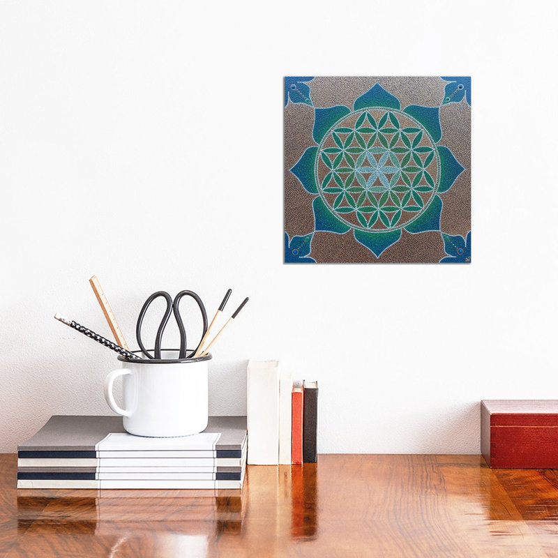 Flower Of Life Mandala by Nadya Al-Haroun - Wrapped Canvas Gallery-Wrapped Canvas Giclée, 30.48 cm H x 30.48 cm W