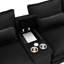 Double chaise longue en tissu noir - offre une solution élégante pour créer un espace confortable