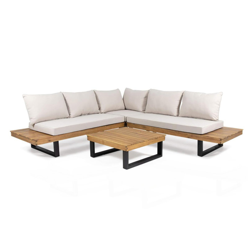 ENSEMBLE DE CANAPÉ 4 PIÈCES, BEIGE