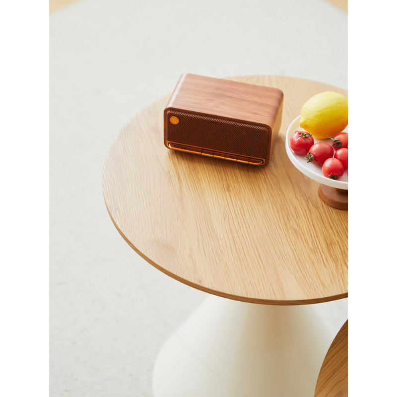 TABLE RONDE BLANC + BOIS