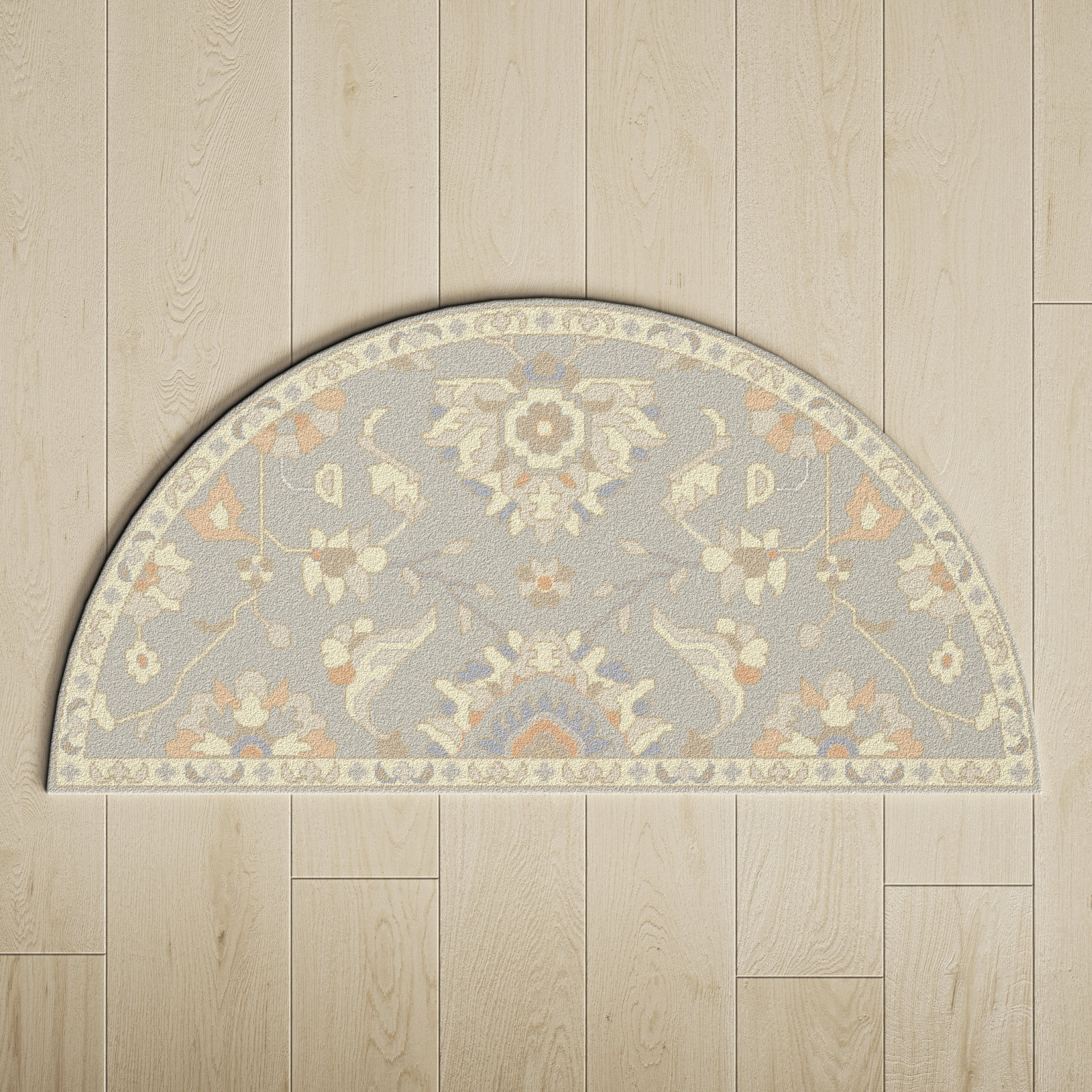 Arden Beige Hand-Tufted Wool Oriental Rug, Wedge 2' x 4'