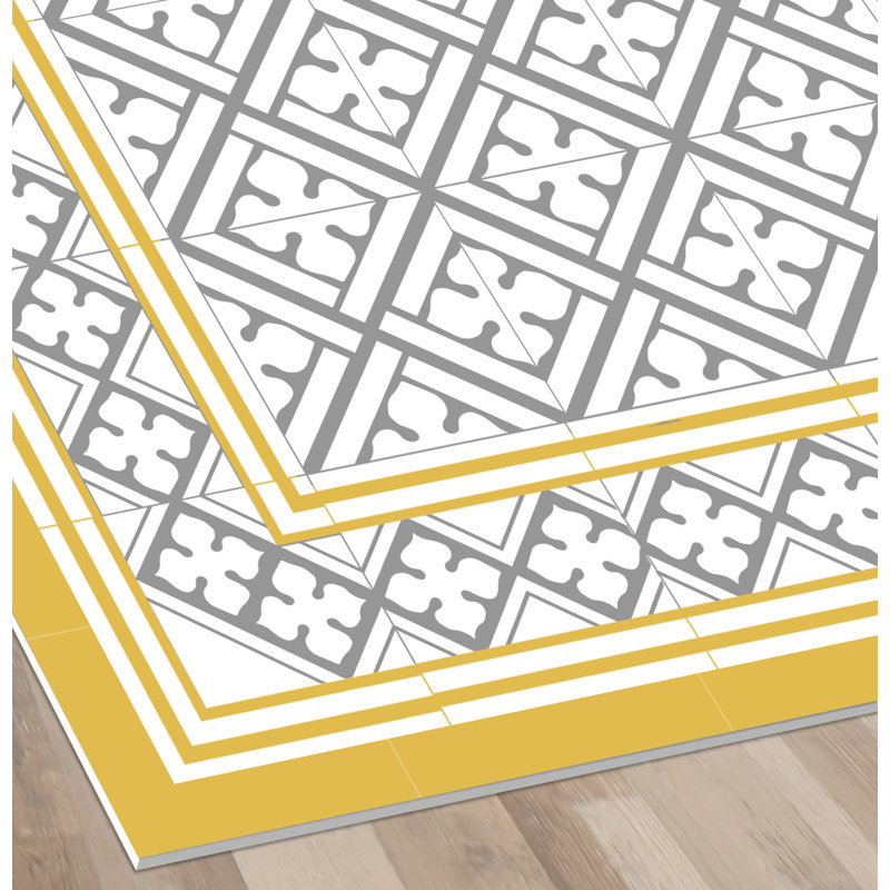 Georgianne Vinyl Machine Printed Area Rug, Runner 66 x 250cm