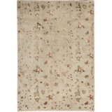 Floral Area Rug in Ivory