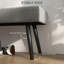 Melenie End of Bed Bench Upholstered Hallway Bedroom with Steel Legs-788412962