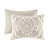 Full/Queen Comforter Taupe 3 Piece Cotton Chenille Fabric For