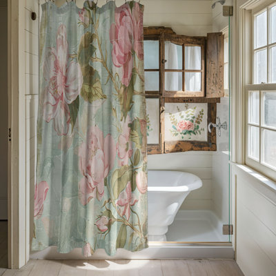 Rideau de douche standard 1 pièce Vintage Blossom Prints