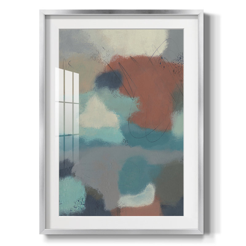 Floating By I - Impression encadrée, H 25,5 po x l 17,5 po, Argent argent