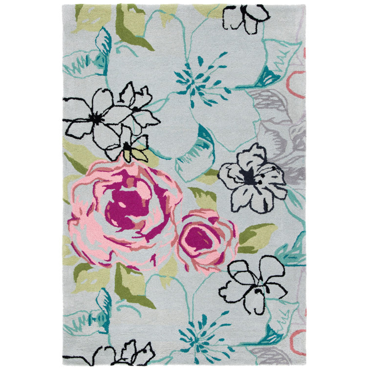 Matthews Hand Tufted Wool Floral Rug