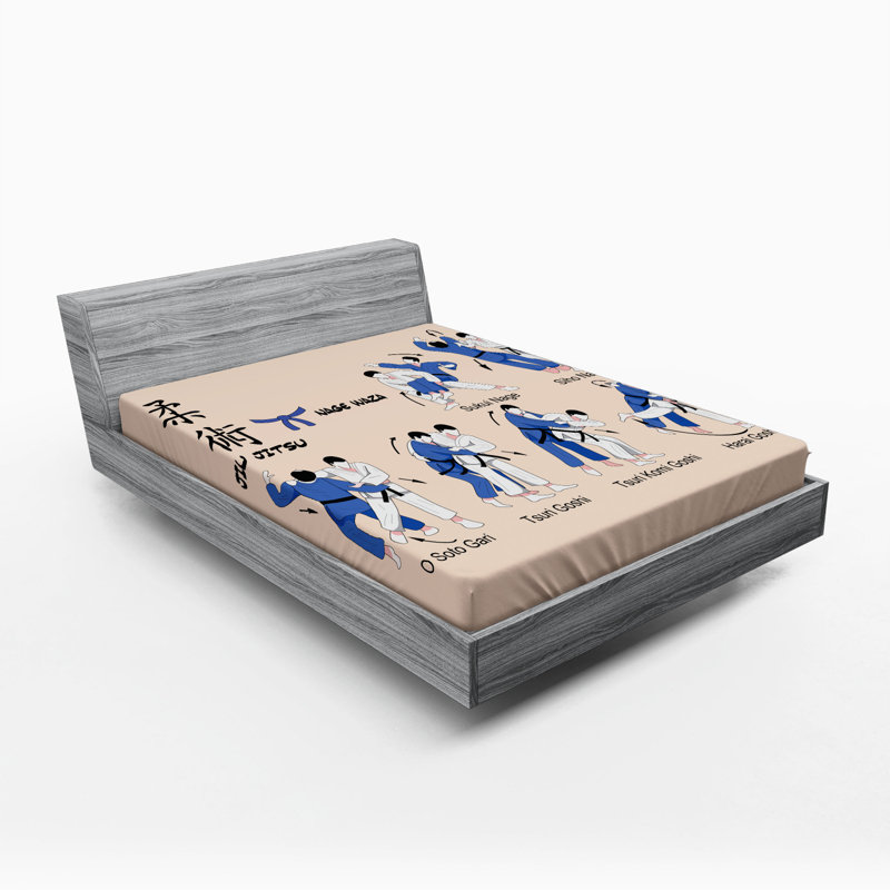 Jiu Jitsu Microfiber Fitted Sheet, Full/Double Fitted Sheet