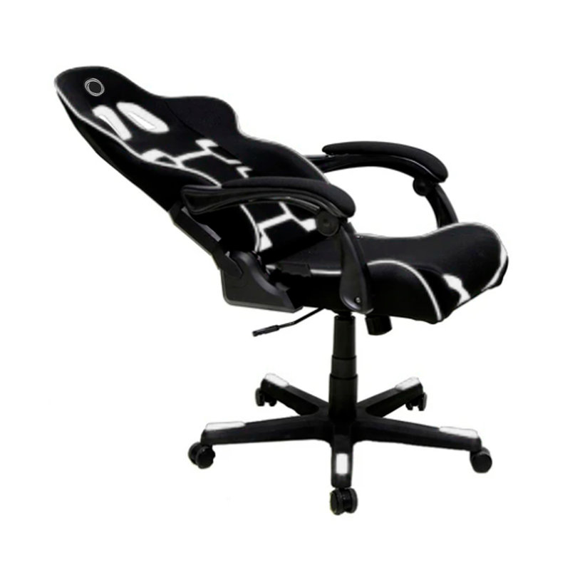 Nibio Adjustable Reclining Ergonomic Swiveling PC & Racing Game Chair, White