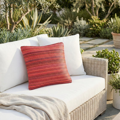 Indoor Outdoor Throw Pillows Stain-Resistant Machine Wash Recycled Polyester-Patio Porch Living Room