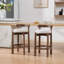 Ensemble de 2 tabourets de comptoir pivotants pour îlot de cuisine - Chaises de bar modernes de style Mid-Century avec dossier, assise de 26 pouces de hauteur, structure en bois massif et revêtement en lin doux