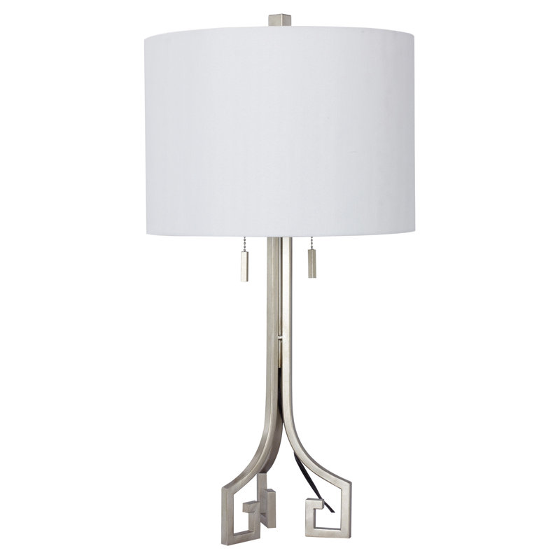 Tyler-Jay Metal Table Lamp, Champagne Gold/White