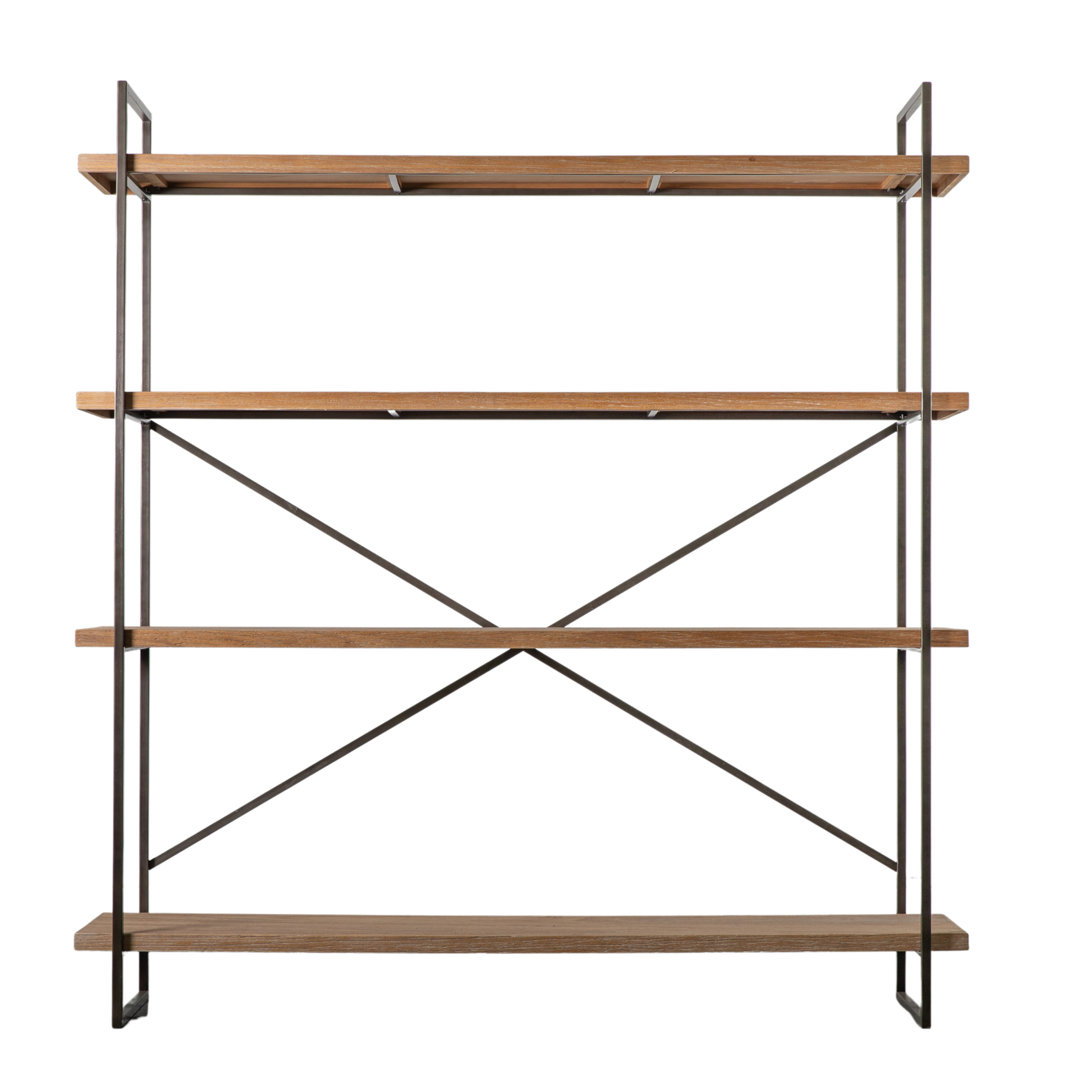 Holcombe 191.5cm H x 181cm W Iron Etagere Bookcase