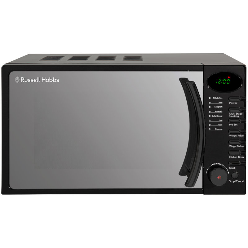 Russell Hobbs RHM1714WC Legacy 17 Litre White Digital Microwave, Black/Silver