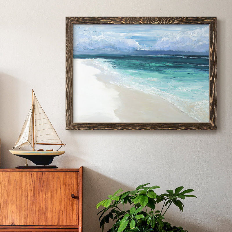 Bahama Storm - Reproduction de photo sur toile simple, Cadre photo noyer, H 18 po x l 26 po x P 1,5 po