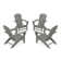 Nautical 4-Piece Adirondack Conversation Set