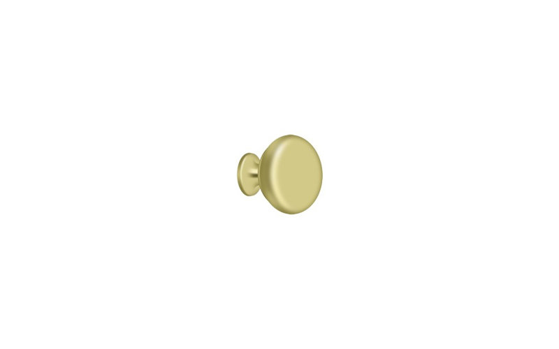 Mushroom Knob, Polished Brass