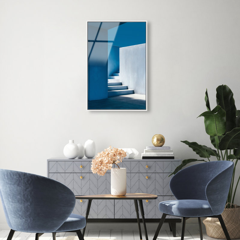 Deep Ocean Walls I Print by Oliver Gal, 37"H x 25"W, White Floater Frame