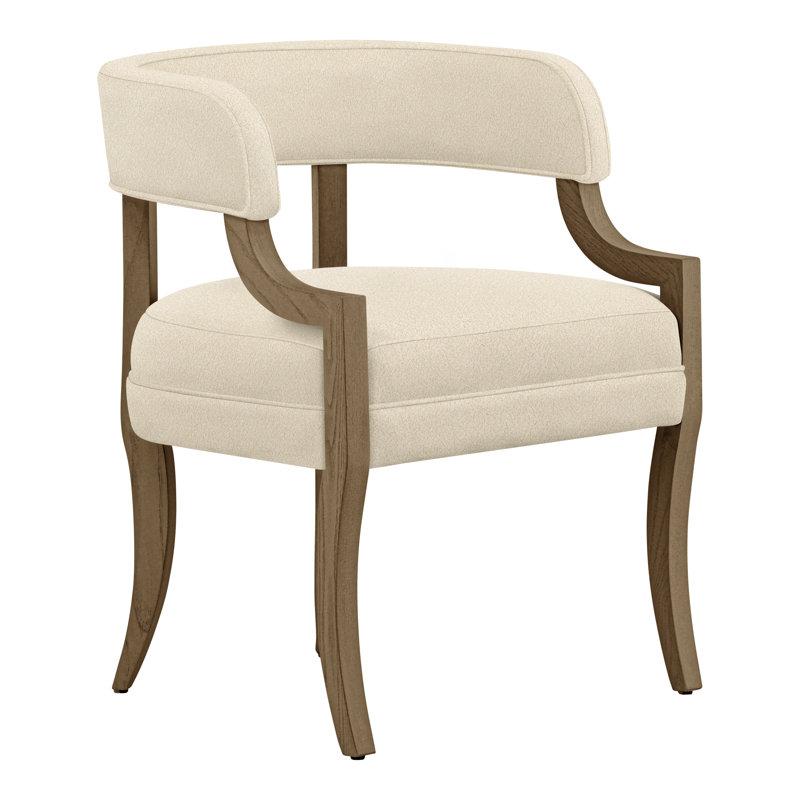 Thom Filicia Home Otisco Upholstered Back Arm Chair, Kimoni Natural, Hampton