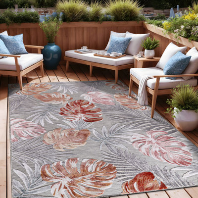 Chartier Gray / Brown Indoor / Outdoor Rug