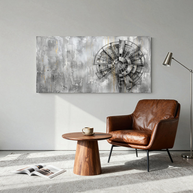 Ensemble de 1 tableau sur toile représentant des engrenages industriels, 40“W x 20”H, Wrapped Canvas