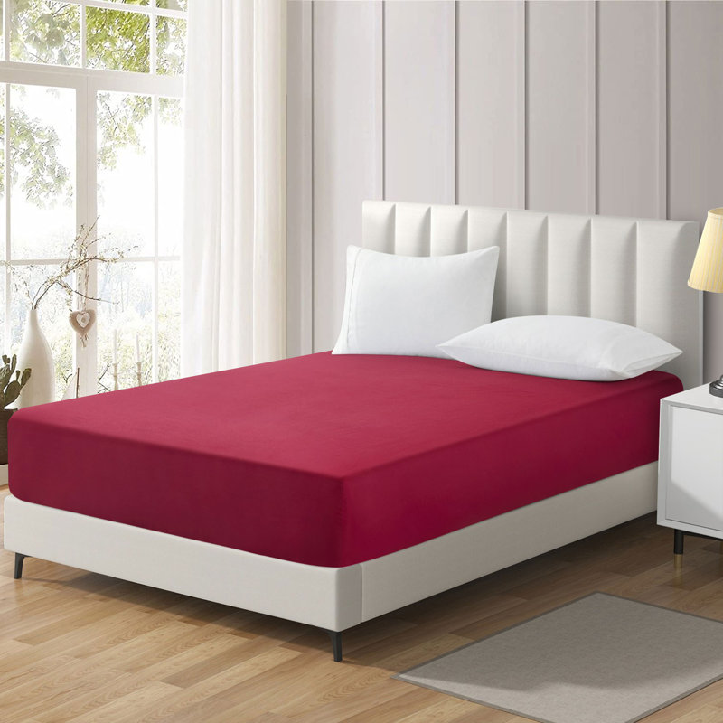Joshua-Lewis Microfiber Brushed Fitted Sheet, Super King (6'), Red