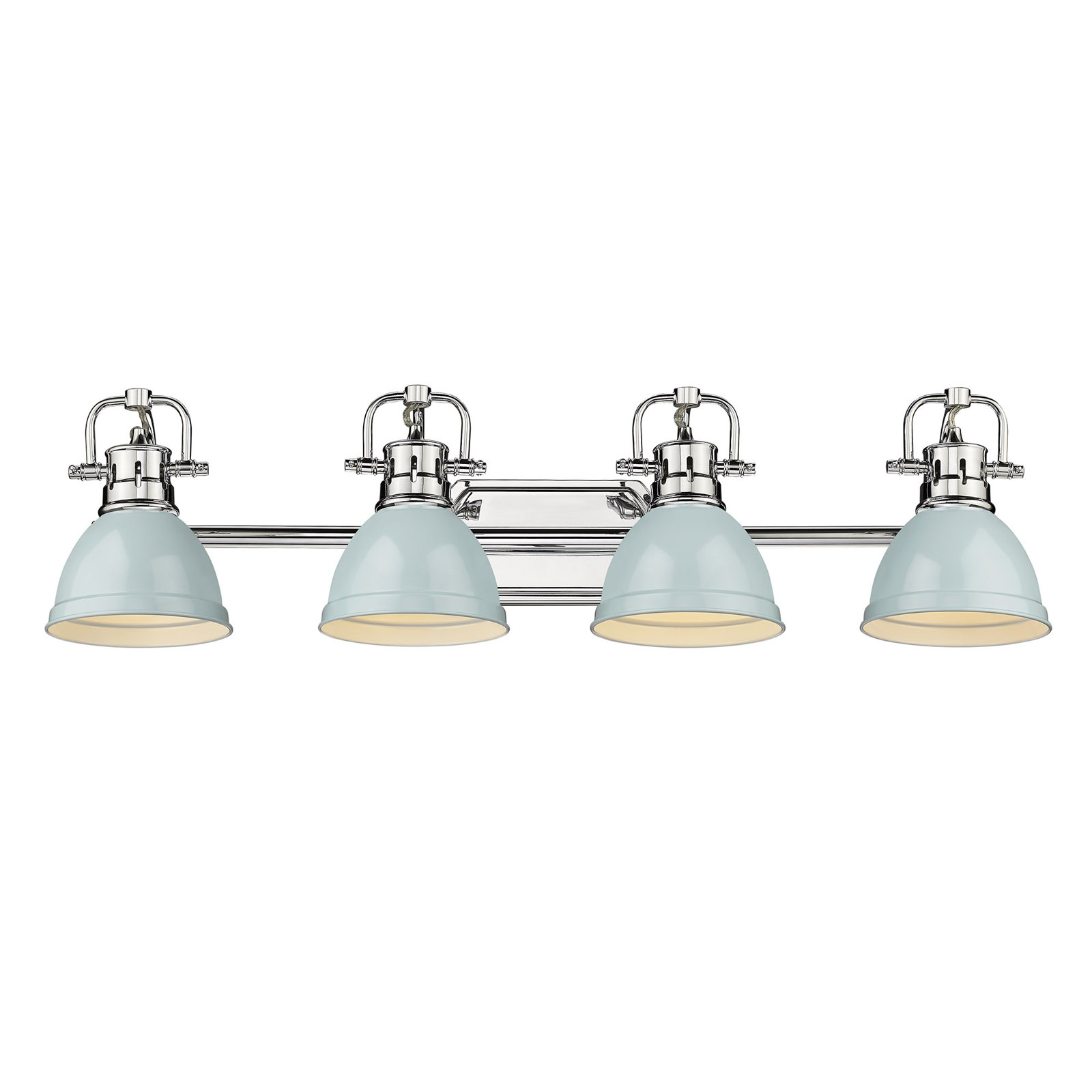 Calico 4 Light Dimmable Vanity Light, Seafoam, Chrome