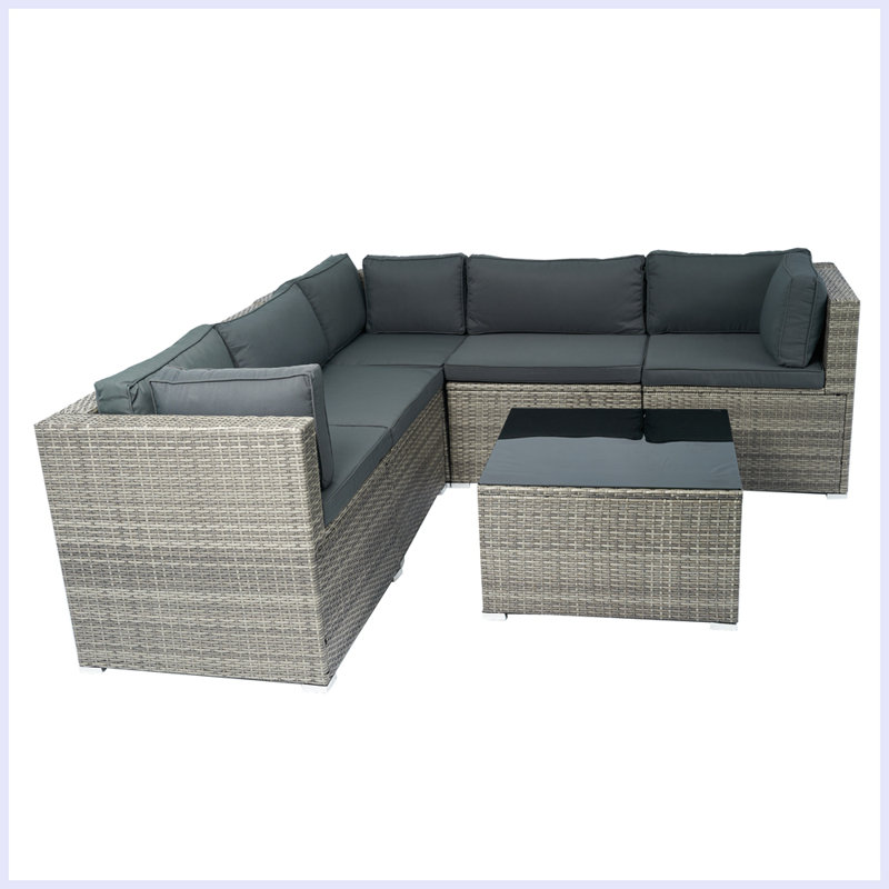 Preziosa 4 - Person Modular Patio Conversation Set with Cushions