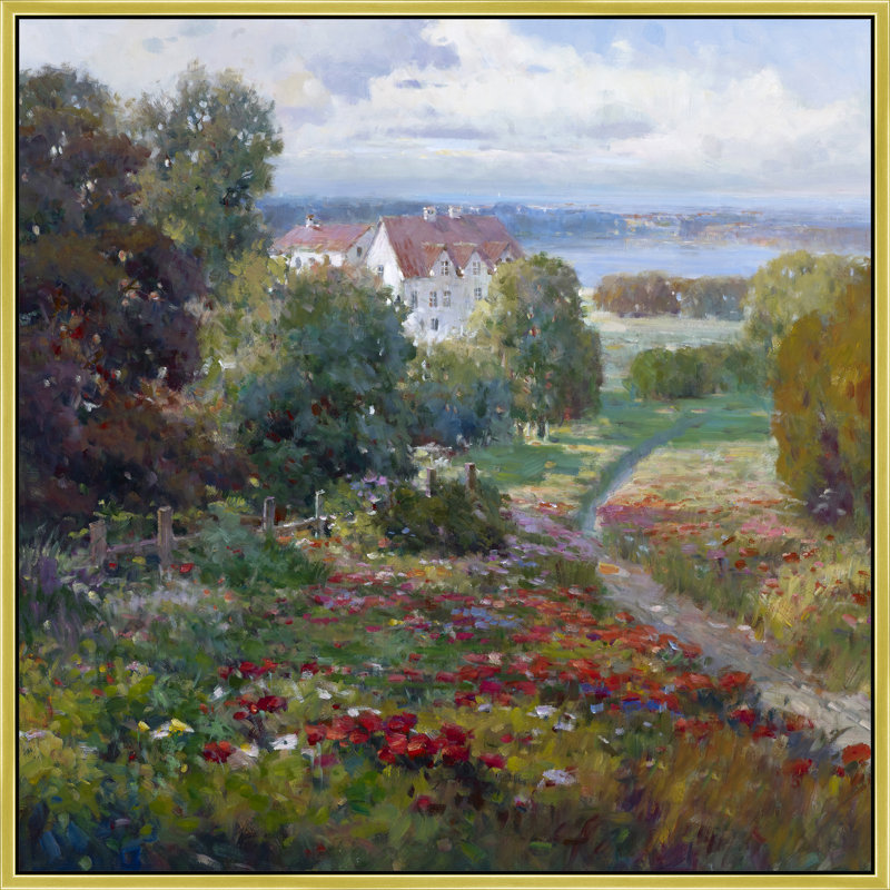 The Manor Path Print, 47" H x 47" W, Gold