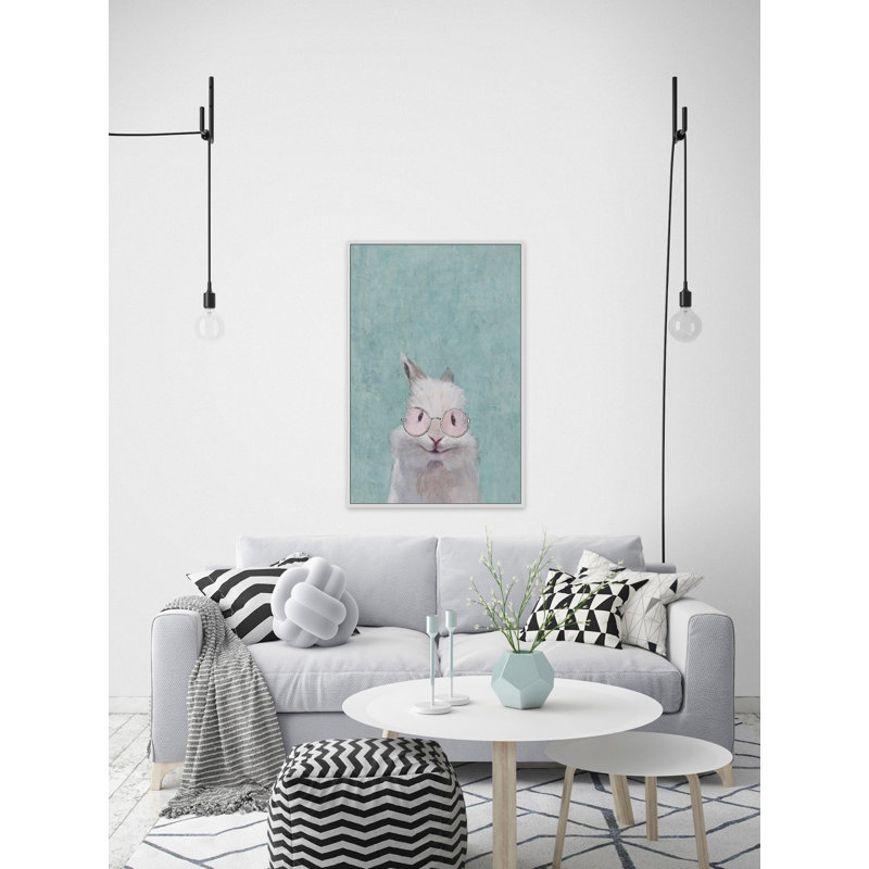 Toile encadrée Buckhead «Peeking Pinky», H 18 po x l 12 po x P 1,5 po