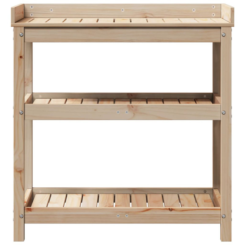  Potting Table Natural Pine Solid Pine Wood Medium Potting Table