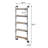 5-Shelf Wall Shelf In Rustic Look - Oak And Sandy Black, Metal For Home Frame Storage