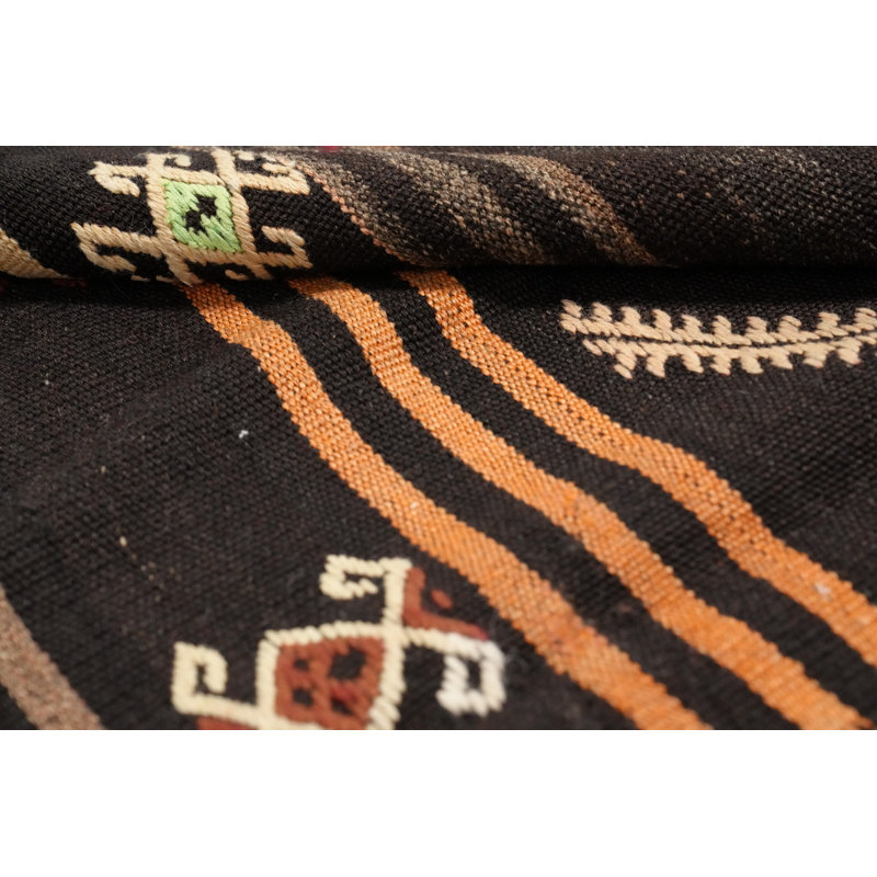 Élégant tapis kilim tissé à la main 7 x 10 avec des motifs complexes