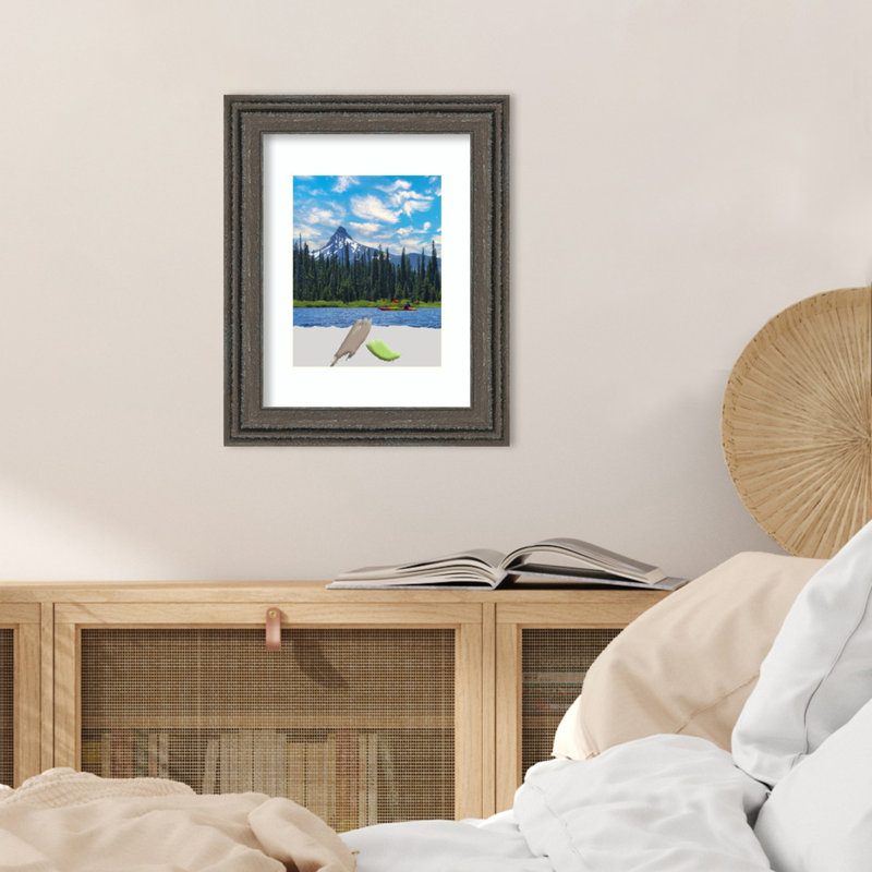 Cadre photo simple en bois Jacobie, Brun, 11 po x 14 po