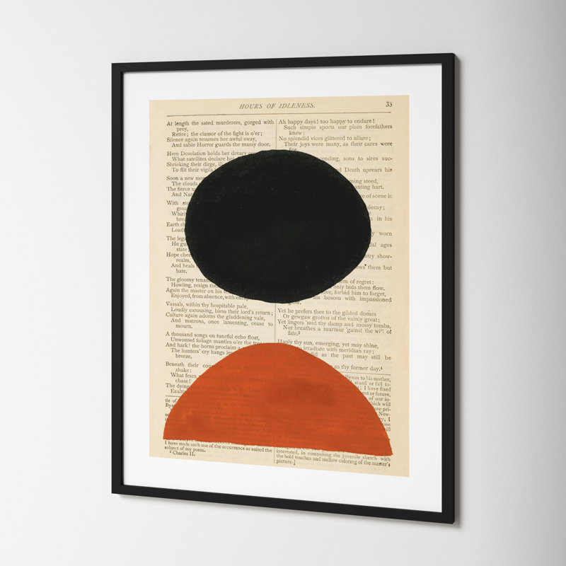 Modern Prose III by W. Stramel, 41.38" H x 33.38" W x 0.88" D, Black Framed Paper
