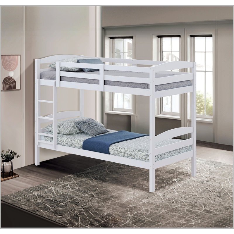 Twin Over Twin Transitional Bunk Bed, White