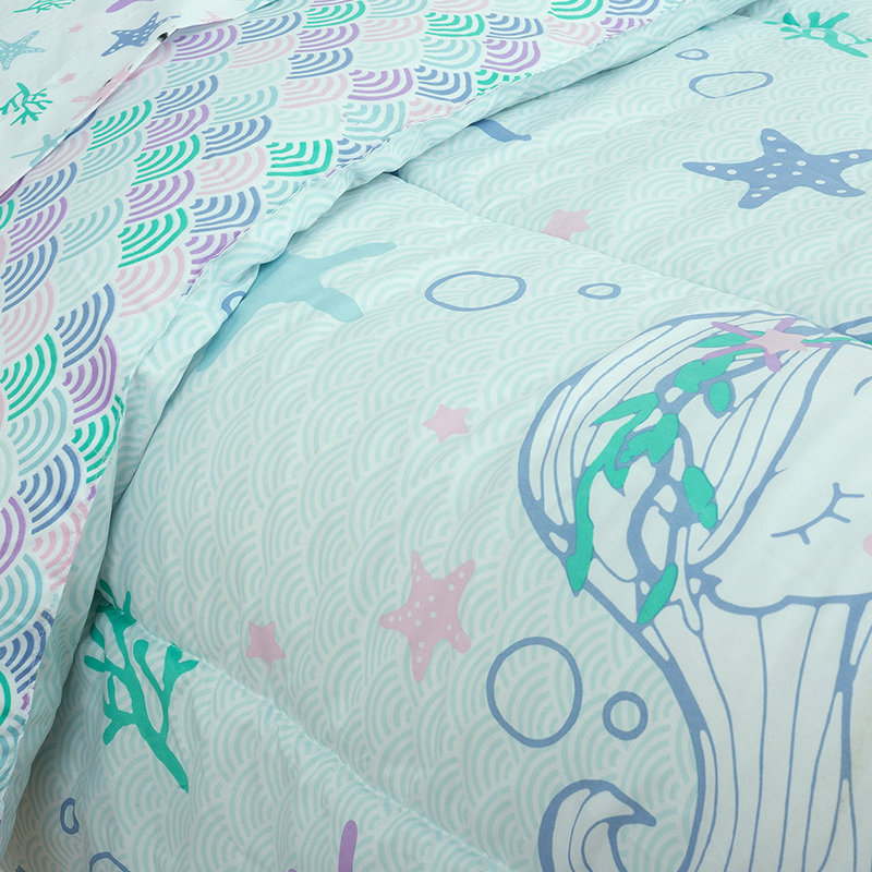 Mermaid Room Collection Comforter Set, Twin Comforter + 4 Additional Pieces