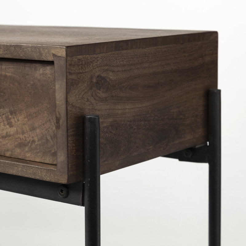 55.5'' Solid Wood Top Console Table