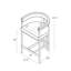 Chaises en contreplaqué Leathaire avec structure en chrome mat-267437322