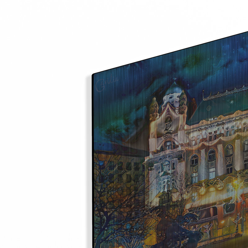 "Palais de la Hongrie à Gresham" par Pierre Gavidia, H 12 po x l 24 po