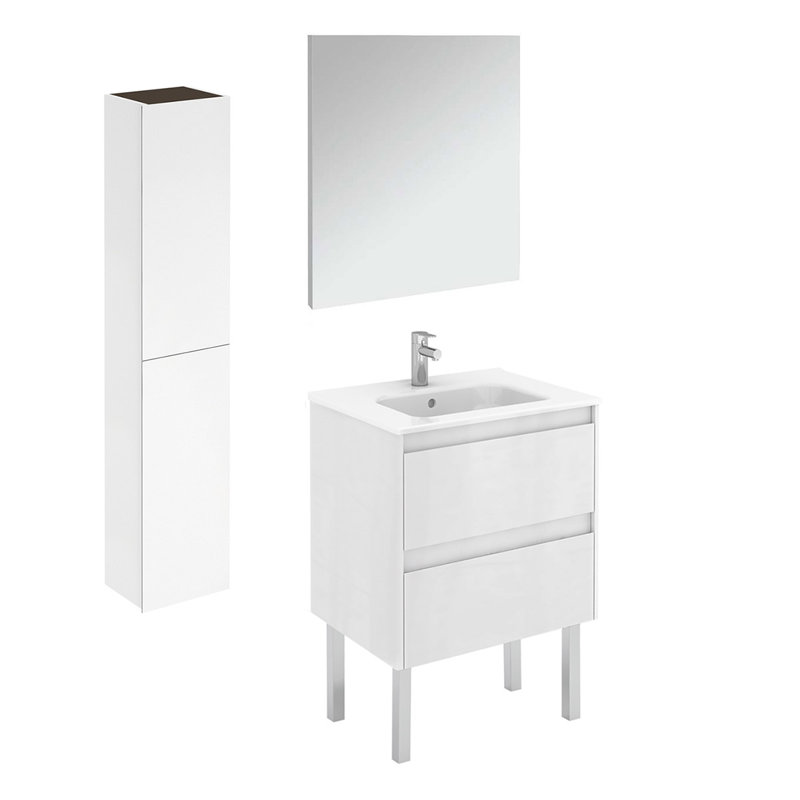 Ambra 23.8'' W Single Vanity, Matte White