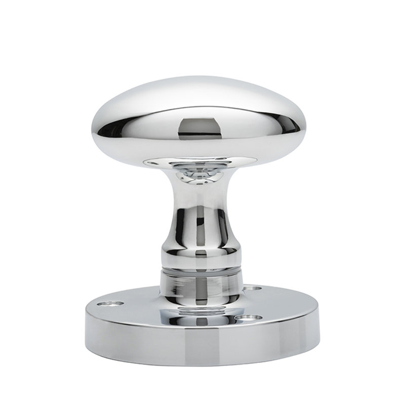 Victorian Double Dummy Door Knob, Polished Chrome